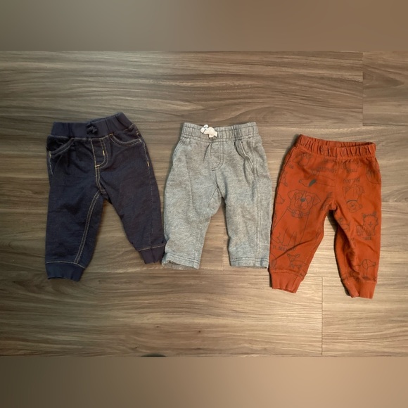 Carter's Baby Boy Joggers and pants- Navy, Gray, and Orange size 9M - Picture 4 of 4